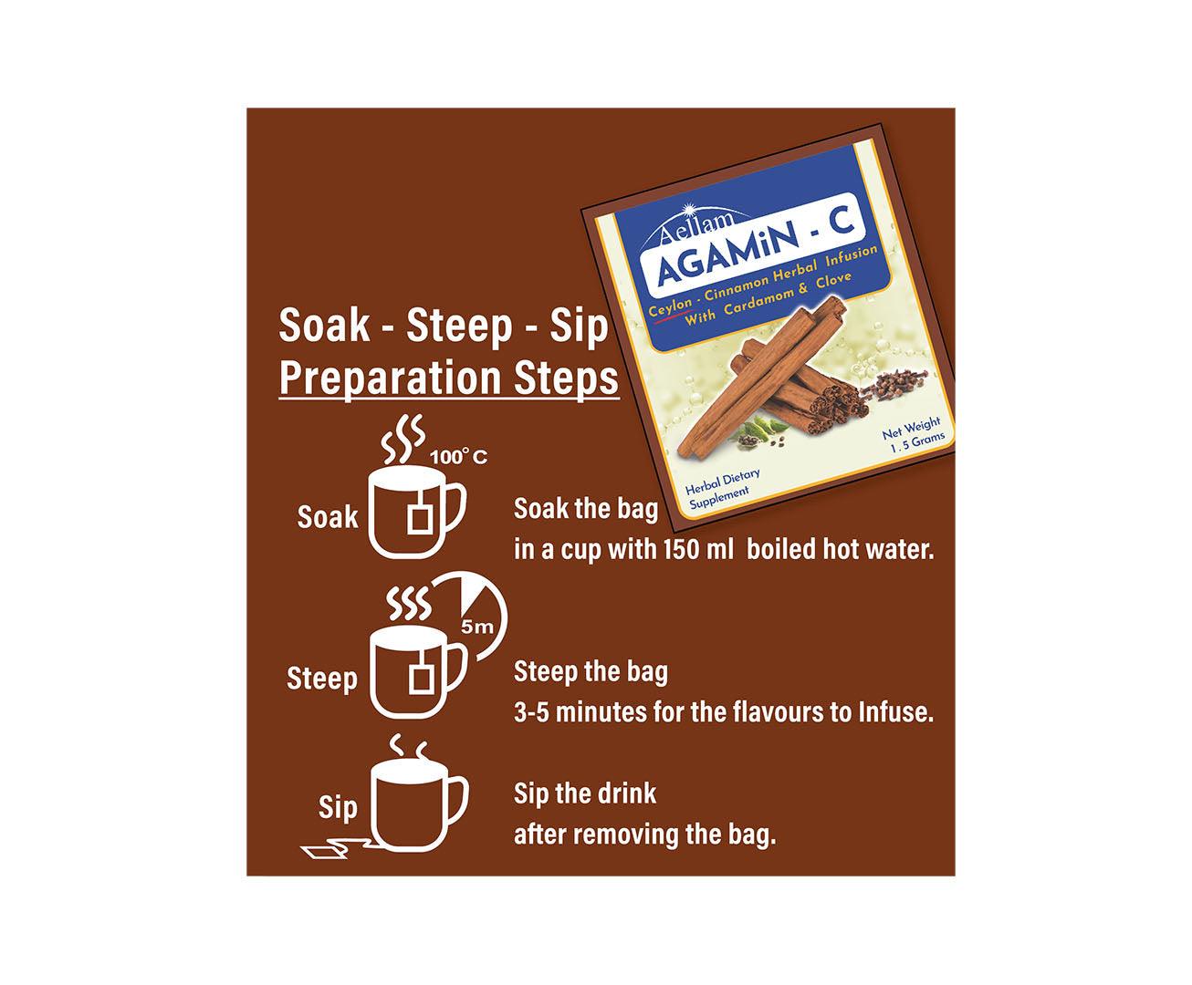 Aellam Agamin-C Herbal Infusion Dip-Tea