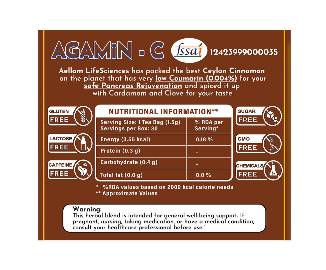 Aellam Agamin-C Herbal Infusion Dip-Tea