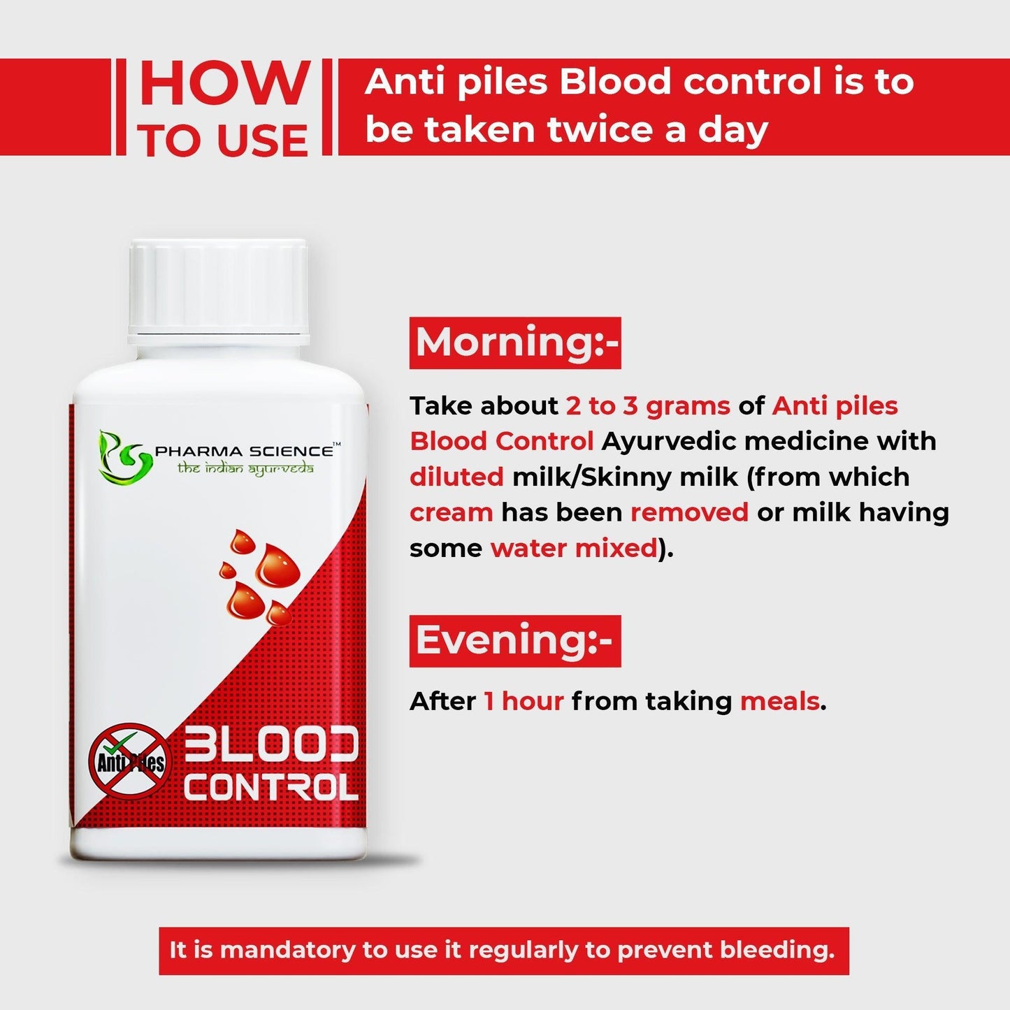 Pharma Science Blood Control for Bleeding Piles - 100gm