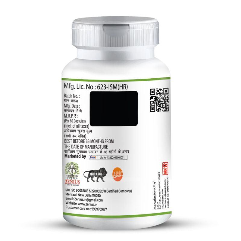 Zenius Hair Grow Capsules - Hair Growth Capsules for Hair Growth, Smoothening, and Treatment - 60 Capsules