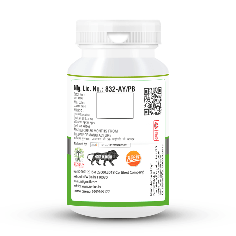 Zenius Wheat Grass Tablets - for Improved Digestion & Immune Booster and Energy | Joint Health Improve | Reduced Inflammation - 60 Tablets