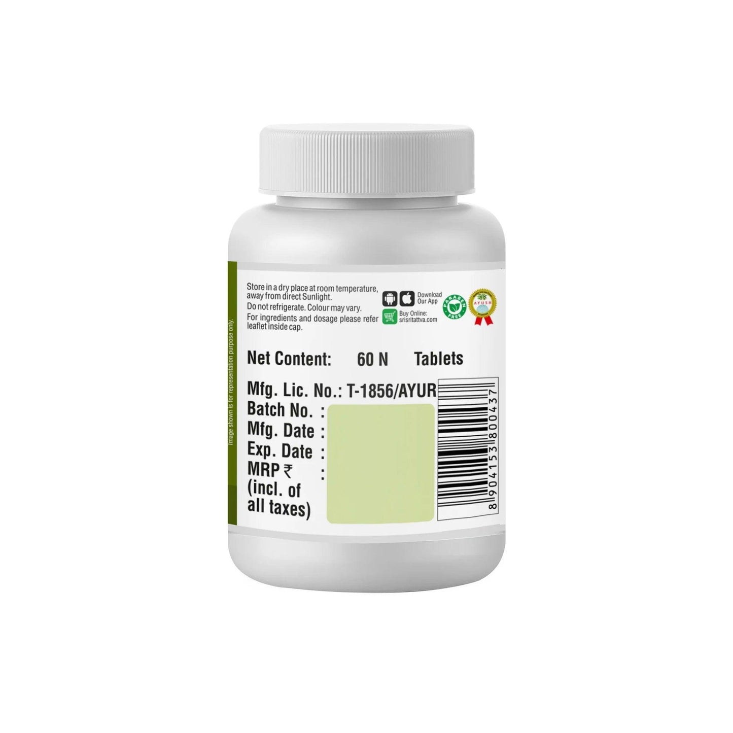 Sri Sri Tattva Brahmi Tablet - 500mg - 60 Tablet