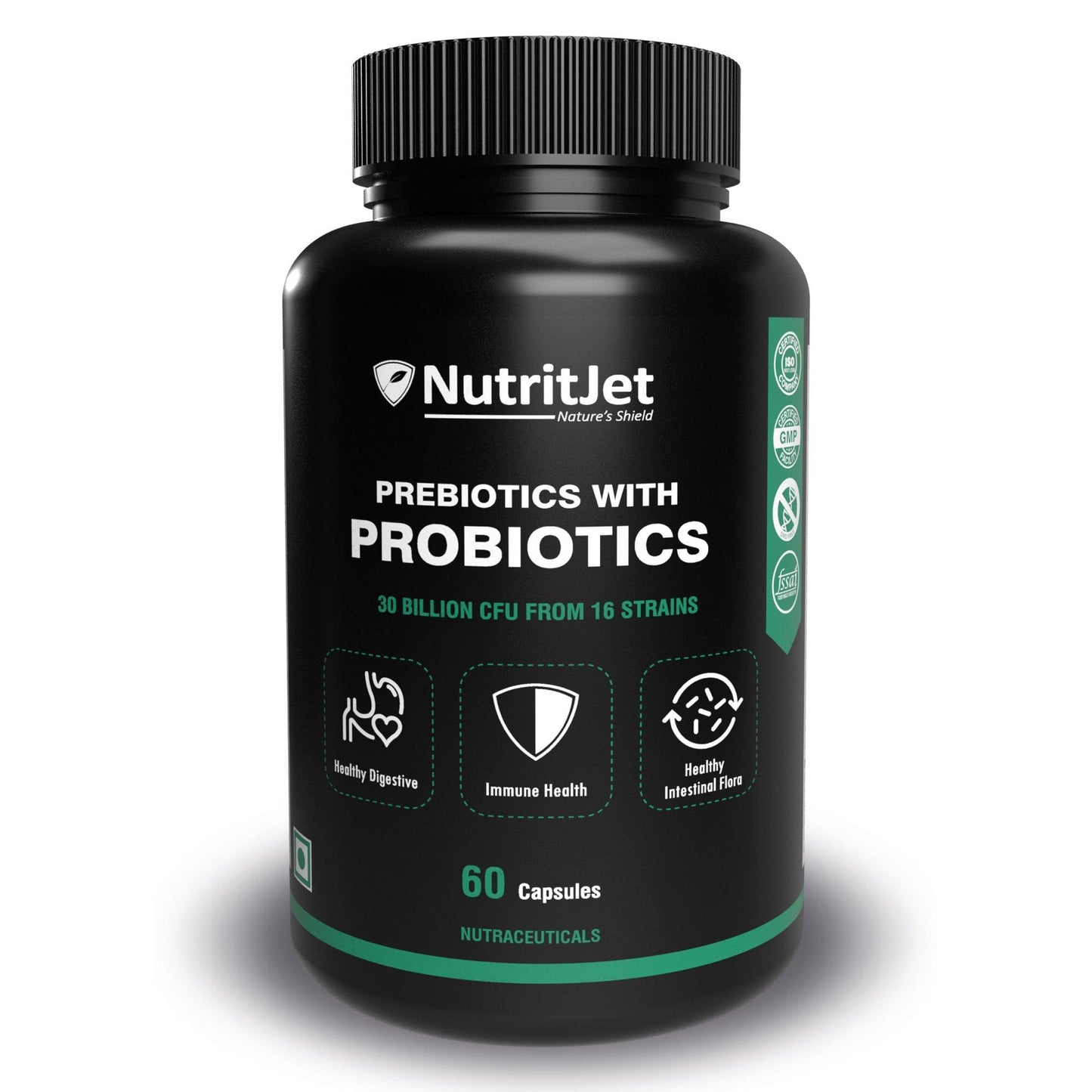 NutritJet Prebiotics with Probiotics Capsule - 60 Capsules