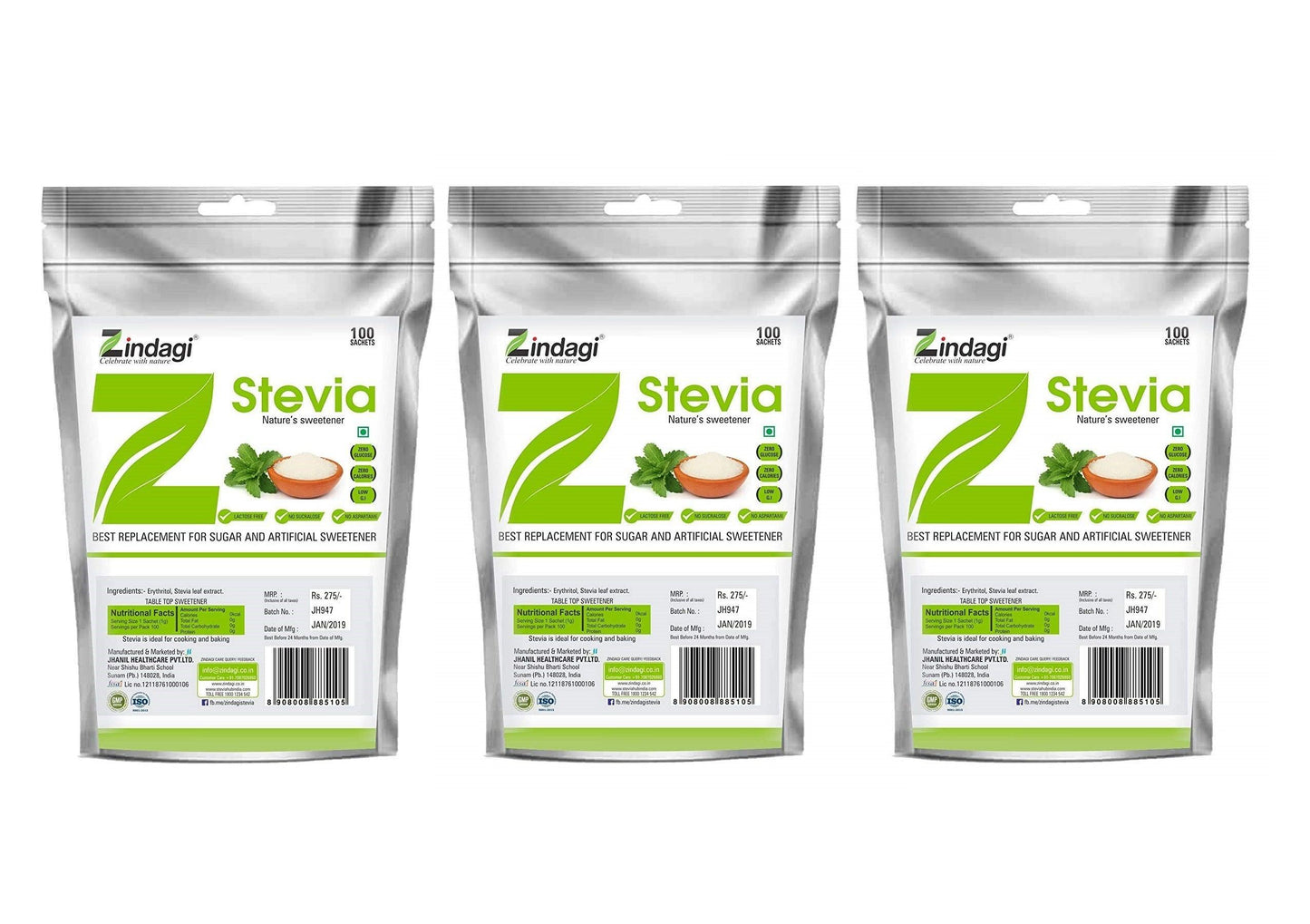 Zindagi Stevia Sachet (1gm Each) 100 Sachet
