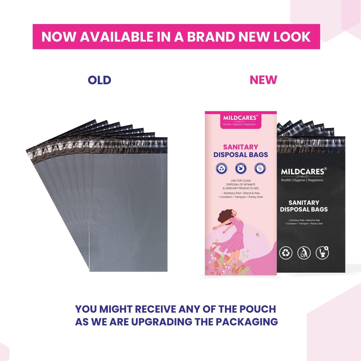 MildCares Sanitary Disposable Bags for Sanitary Pad Disposal