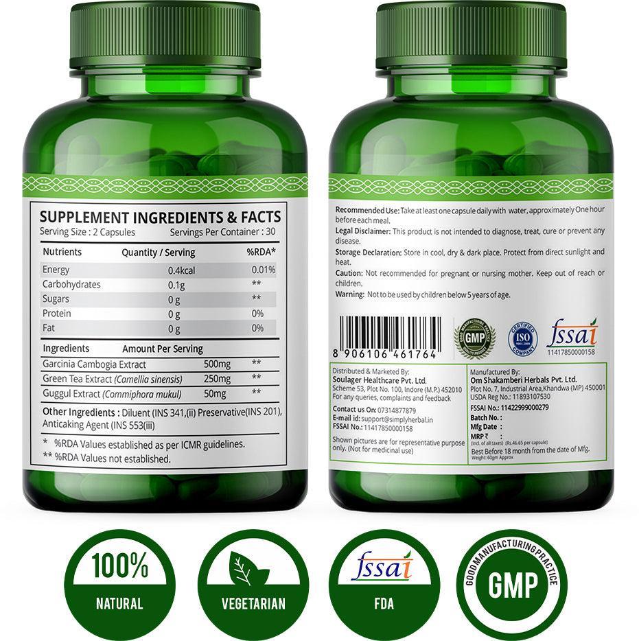 Simply Herbal Garcinia Cambogia Extract 800mg Capsule - 60 Capsules
