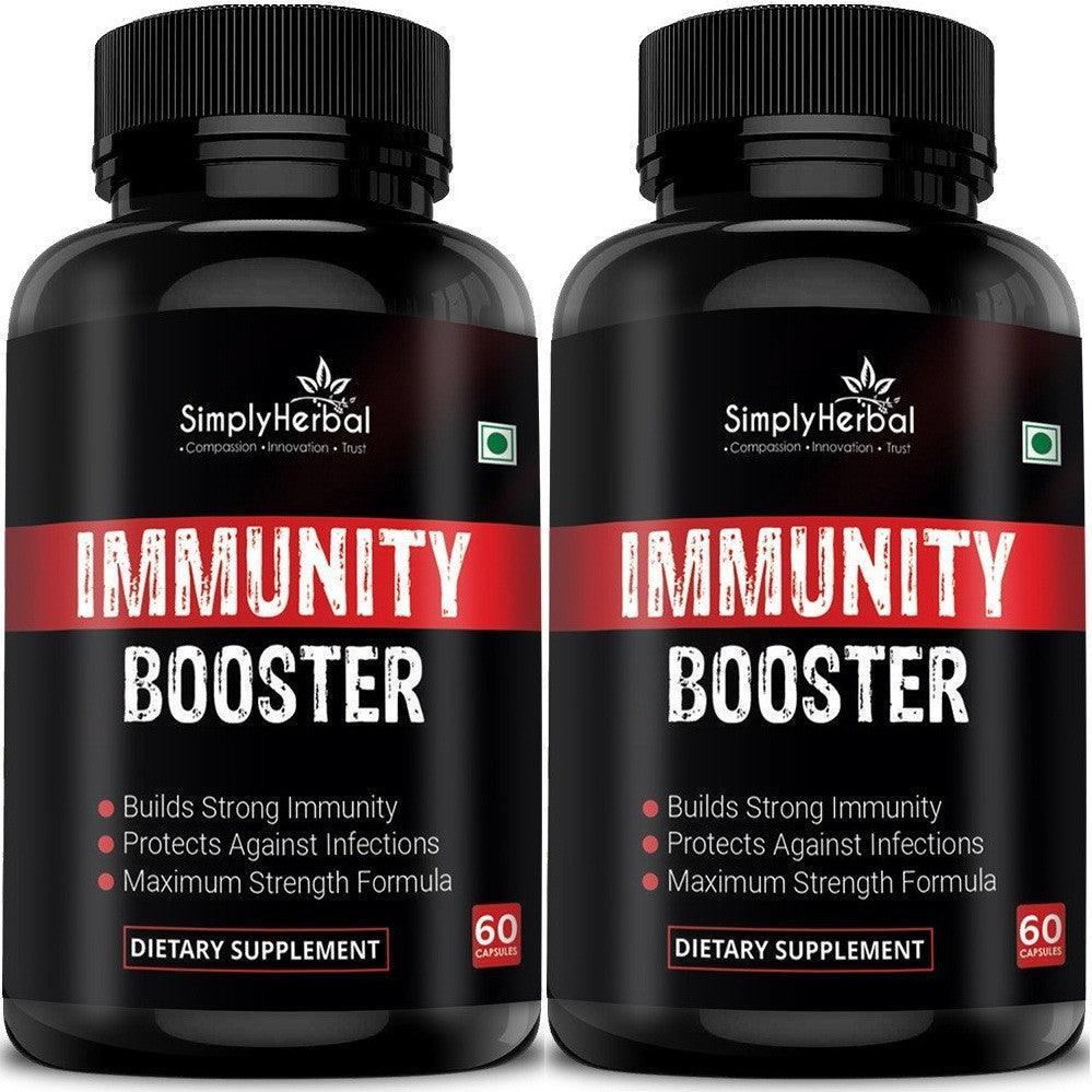 Simply Herbal Immunity Booster Capsule - 60 Capsules (Pack of 2)