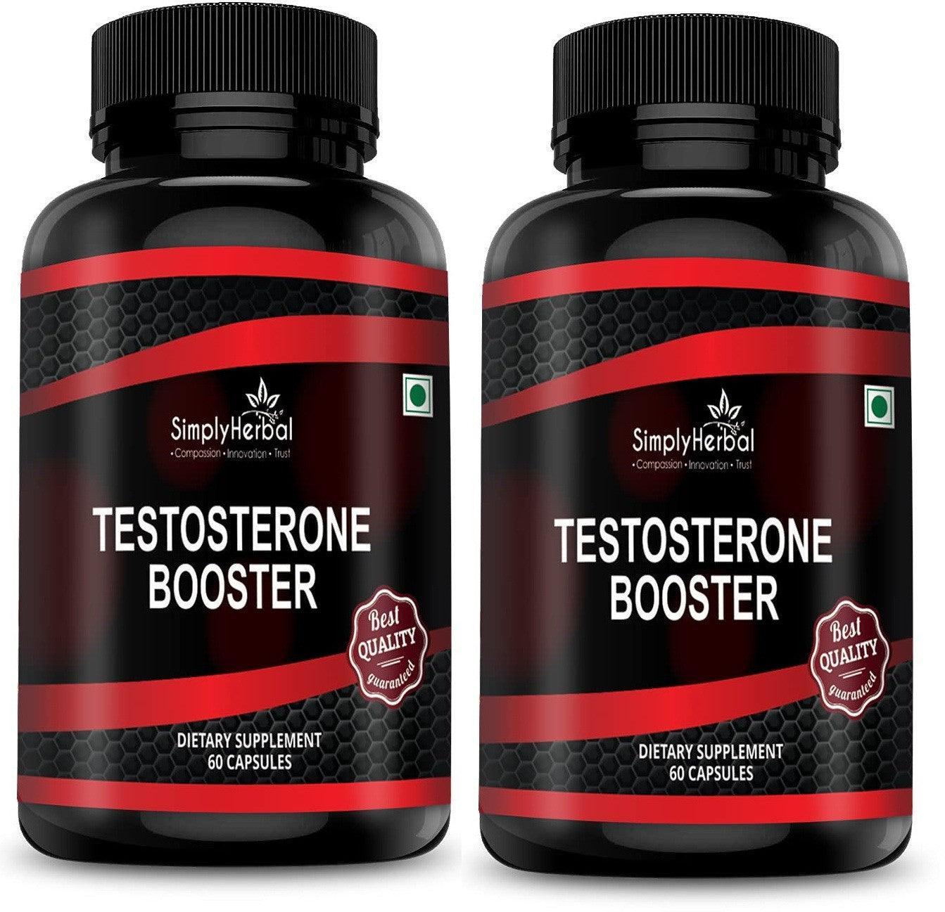 Simply Herbal Testosterone Booster Capsule - 60 Capsules (Pack of 2)