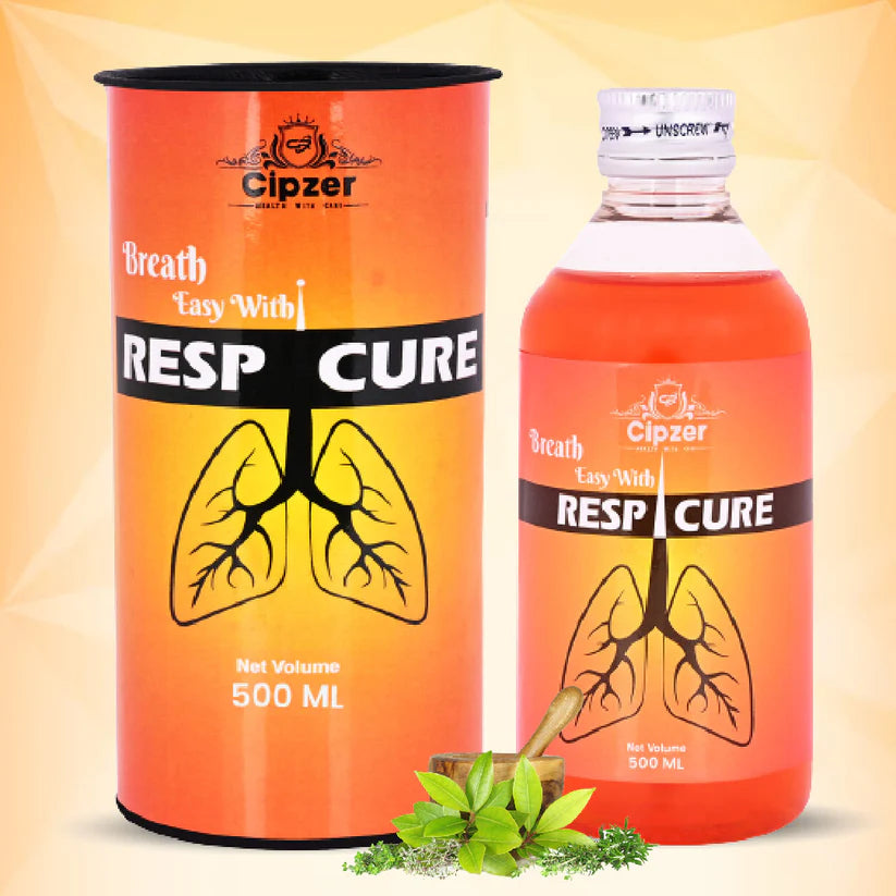Cipzer Respicure Syrup - 500ml | Herbal Lung Cleanser & Respiratory Support for Smokers’ Lungs