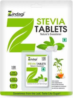 Zindagi Pack Combo Pack of Stevia 100 Tablet & Stevia Dry Leaves 100gm