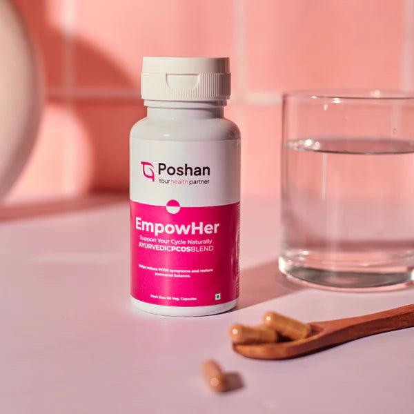 Poshan EmpowHer Capsules  PCOS/PCOS and PMS care Capsules - (Pack Of 60)