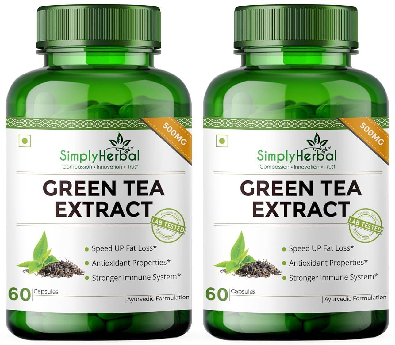 Simply Herbal 500 Mg Green Tea Extract Capsules