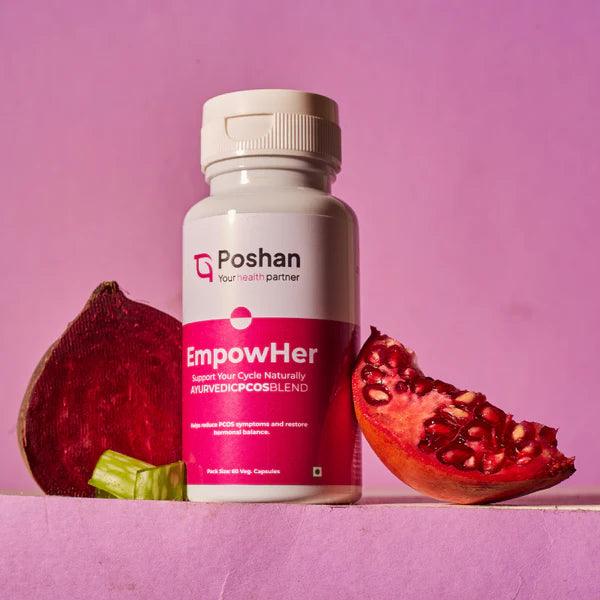 Poshan EmpowHer Capsules  PCOS/PCOS and PMS care Capsules - (Pack Of 60)
