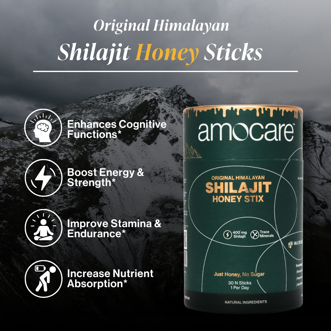 Amocare Shilajit Honey Sticks - 30 Sticks