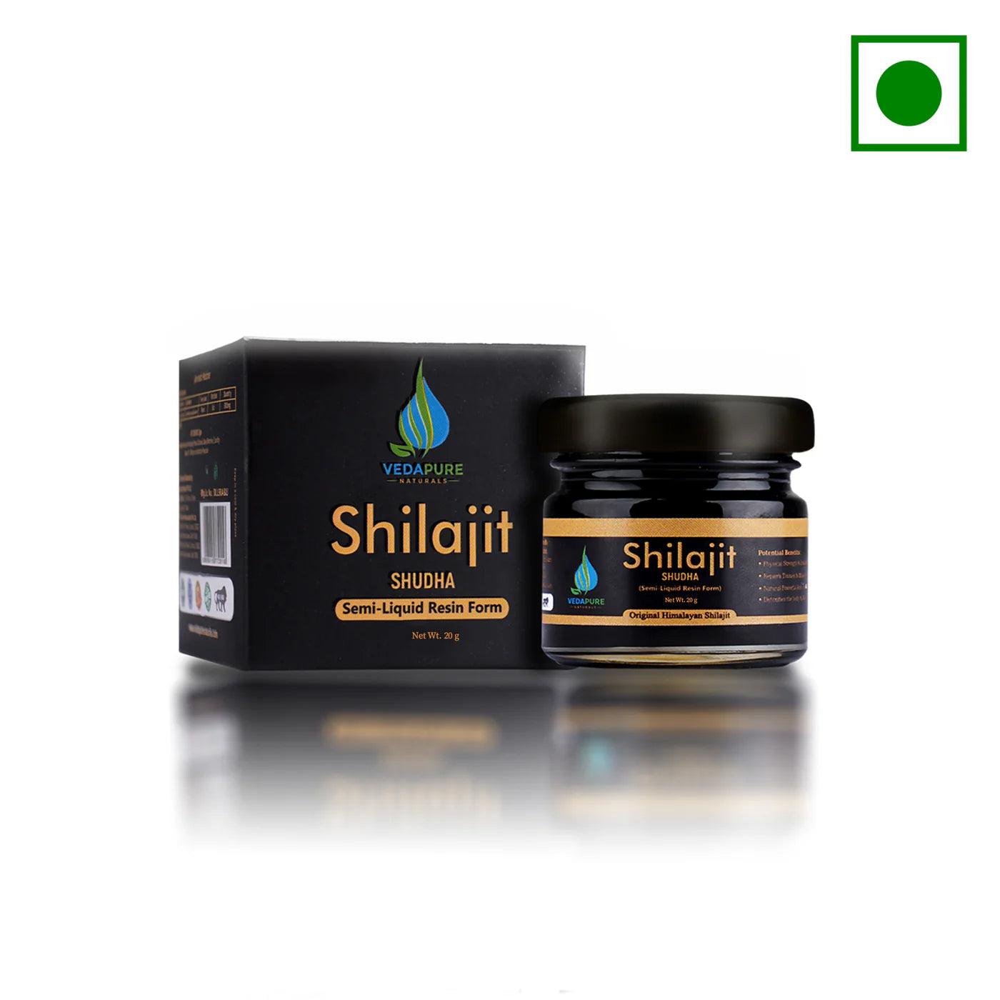 Vedapure Shudha Shilajit Resin - 20g - Boost Performance | Resin Lab-Tested for Purity | Silajit Natural Bodybuilding | Himalayan shilajit | shilajit Power | Energy | Stamina | Strength