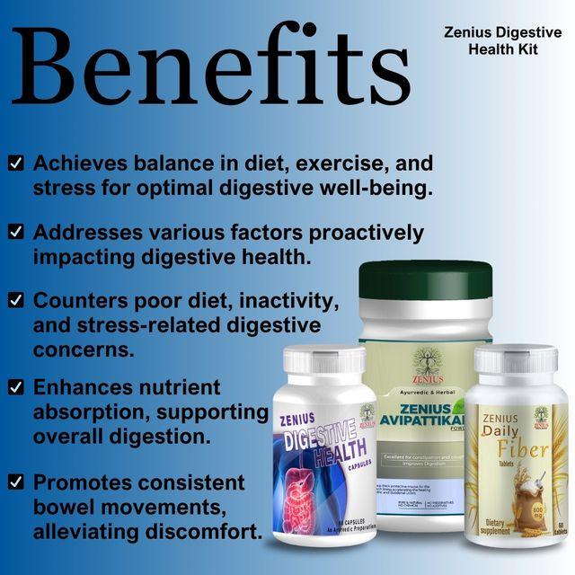 Zenius Digestive Health Kit - Digestive Health Medicine for Digestion, Absorption, and Hunger Control