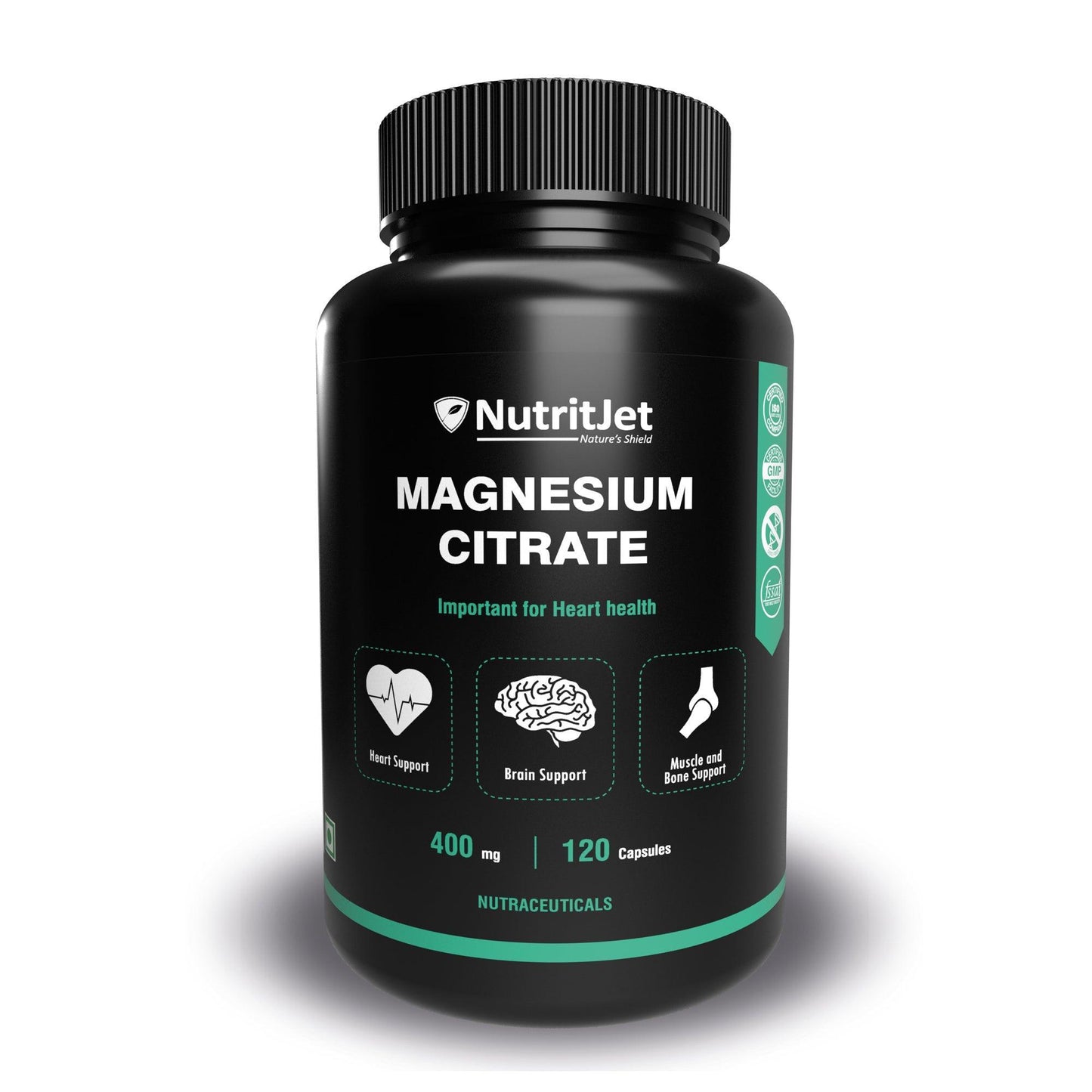 NutritJet Magnesium Citrate Capsule 400mg - 120 Capsules