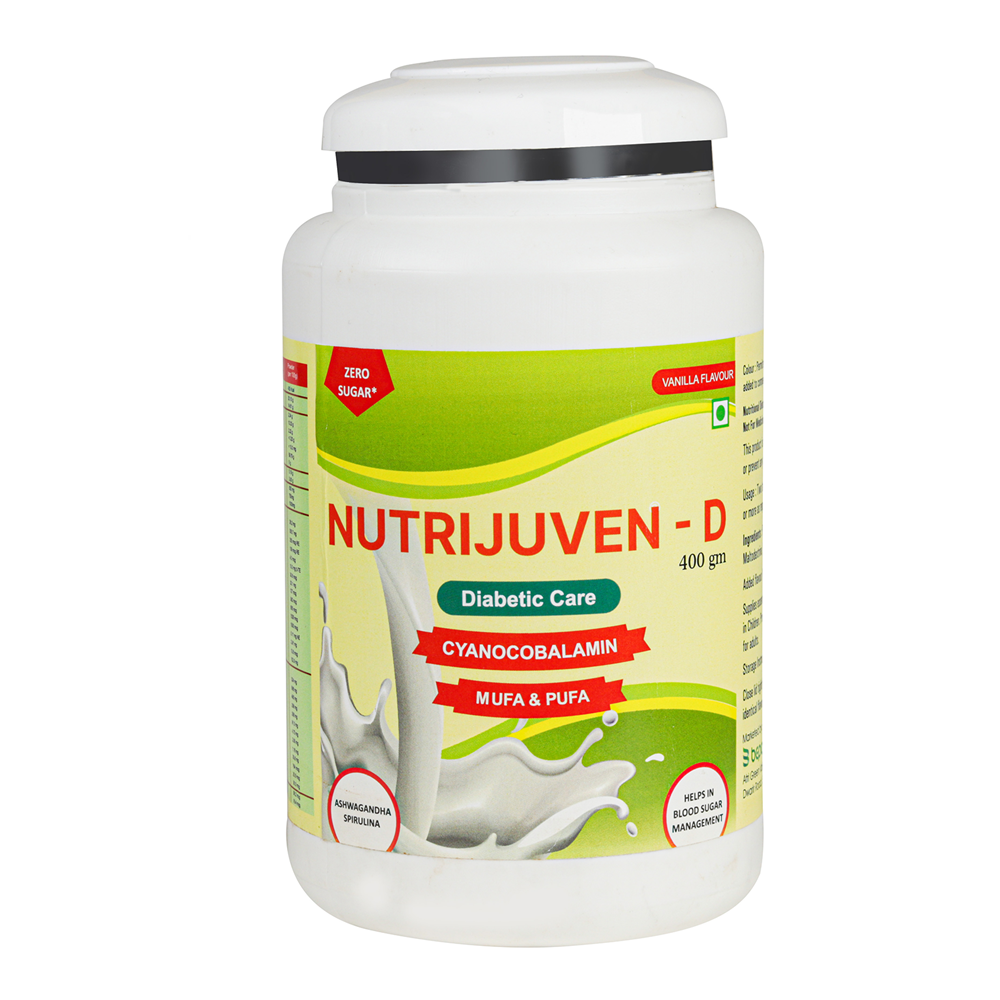 Nutrijuven - D Diabetic Care Powder (400gm Each) Zero Sugar Vanilla