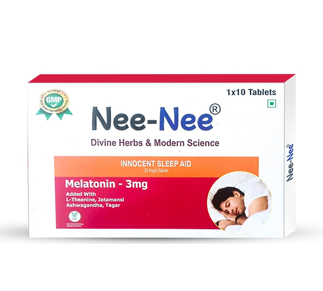 Nee-Nee Melatonin 3mg Innocent Sleep Aid 10 Tablets