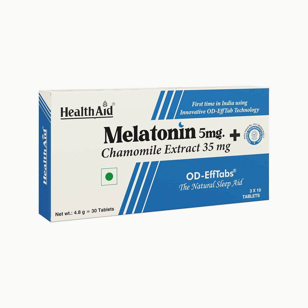 HealthAid Melatonin 5 mg + Chamomile Extract 35 mg Effervescent Tablet (10 Each)