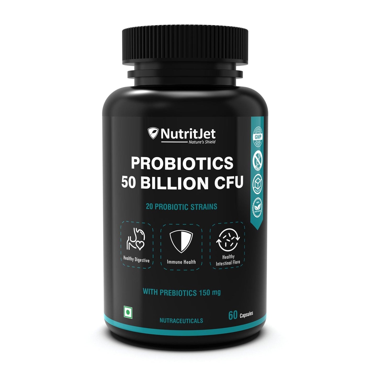 NutritJet Probiotics 50 Billion CFU Capsule - 60 Capsules