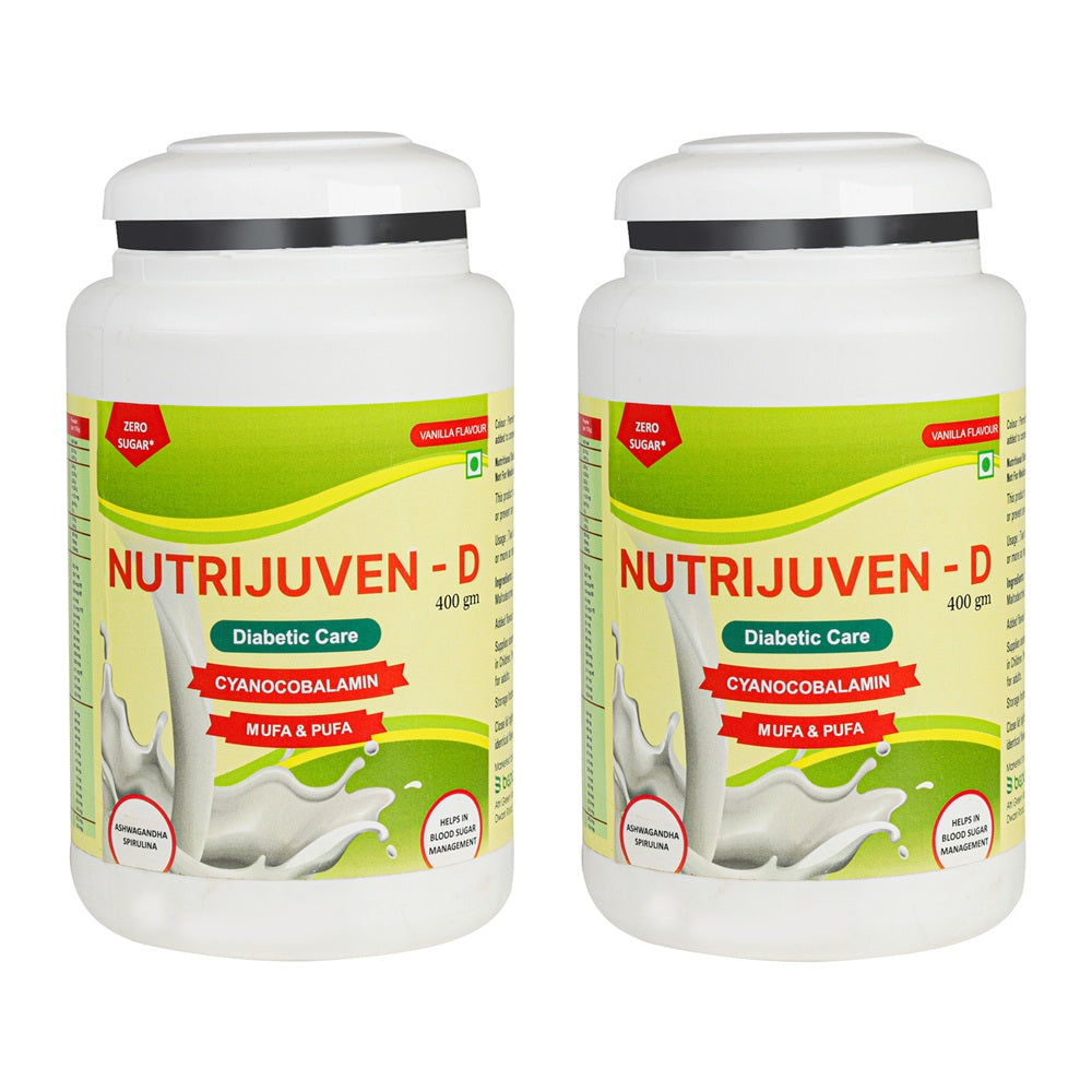 Nutrijuven - D Diabetic Care Powder (400gm Each) Zero Sugar Vanilla