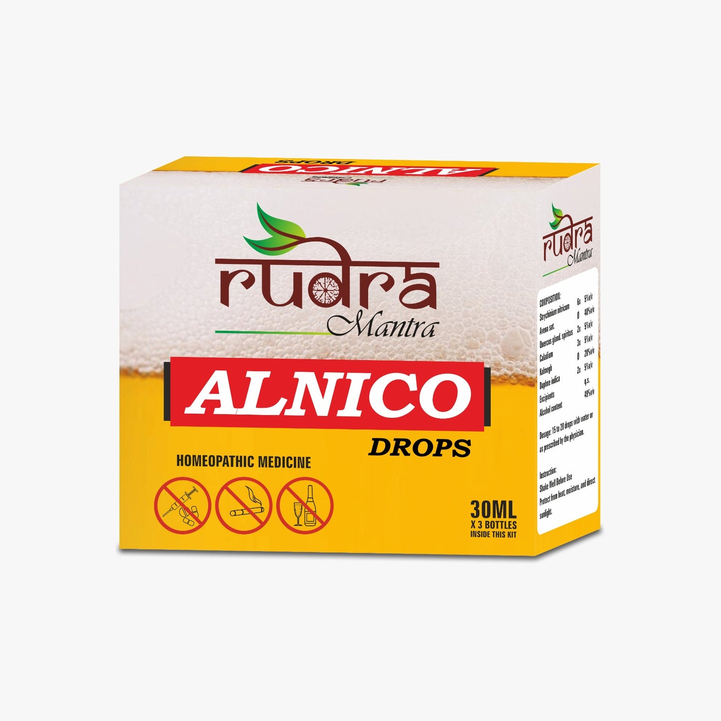 Rudra Mantra Alnico Drops - 30 ML x3 Bottles inside This Kit