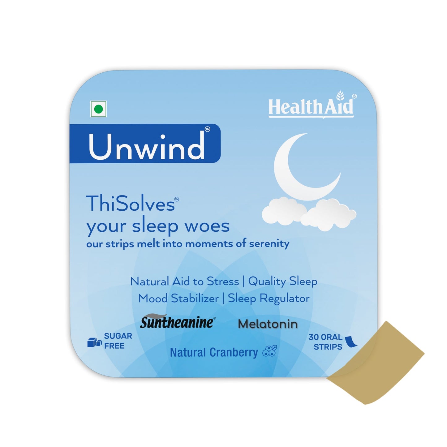 HealthAid Unwind ThiSolves Disintegrating Strip Sugar Free - 30 Oral Strip