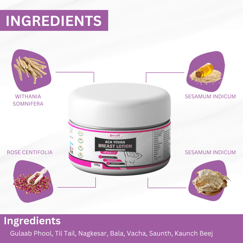 Divya Shree ACA Yovan Breast Enhancement Cream For Tight Breast & Nipple Boom Gain Skin Lotion
