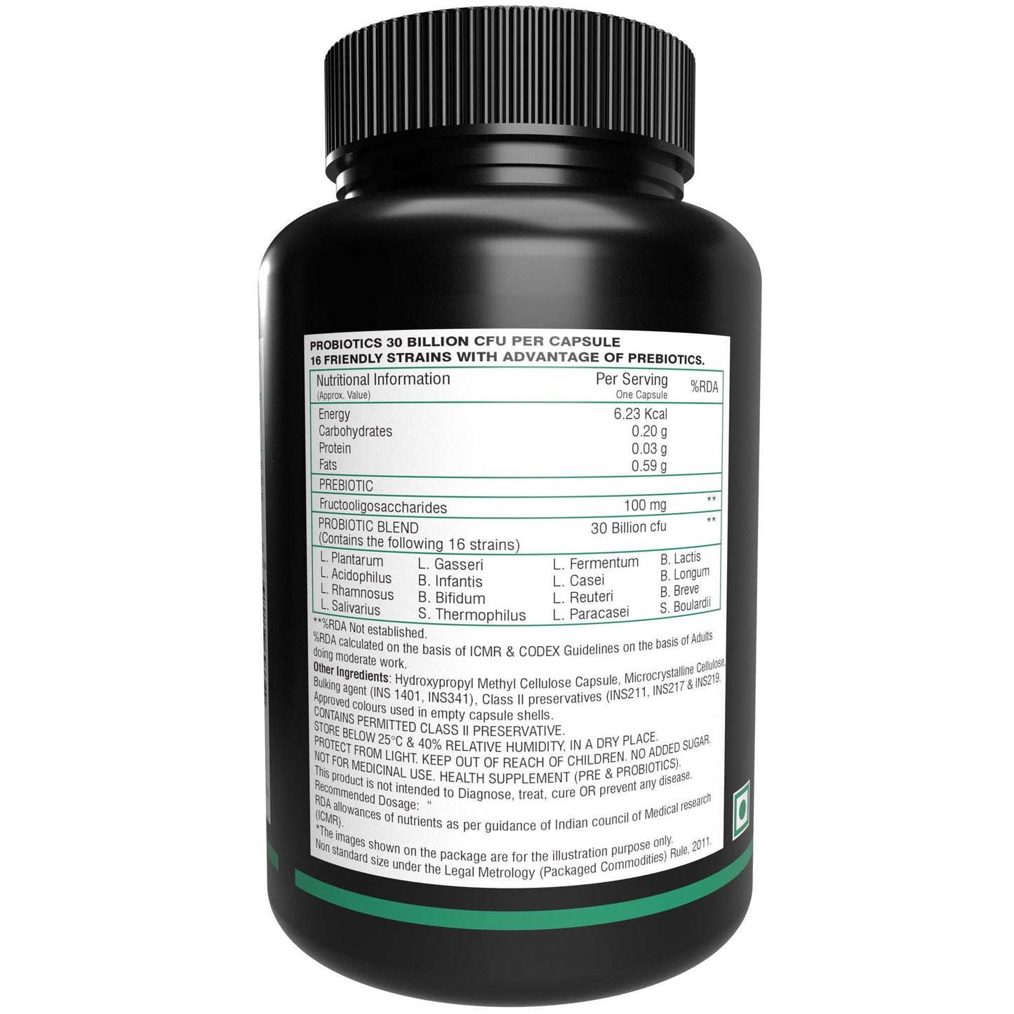 NutritJet Prebiotics with Probiotics Capsule - 60 Capsules