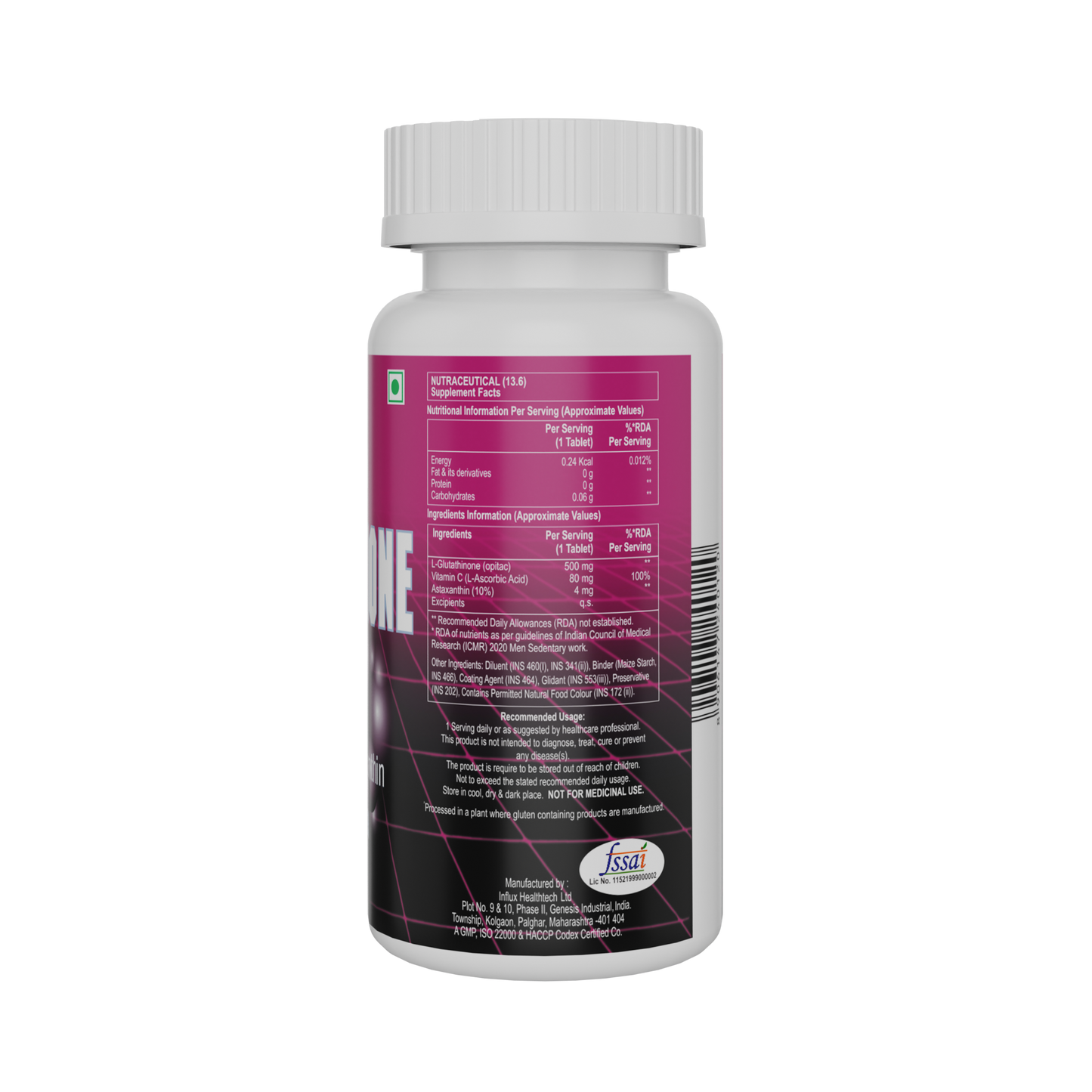 HealthAid L Glutathione 500mg Tablet