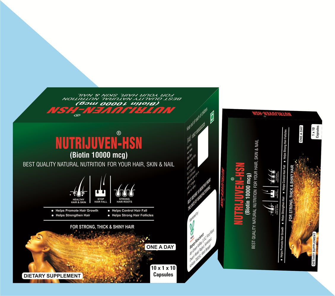 Bepop Bioscience Nutrijuven HSN Biotin 10000 mcg - Box