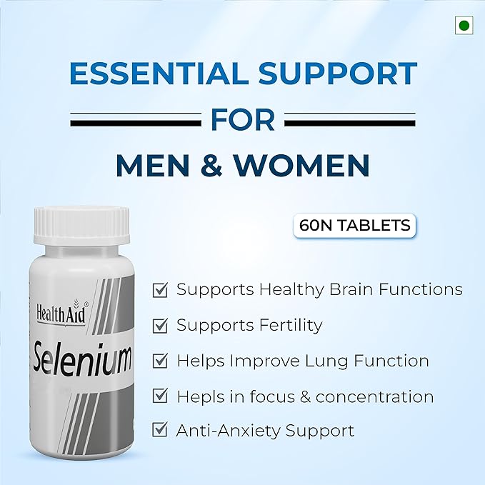 HealthAid Selenium 200mcg Tablet - 60 Tablets