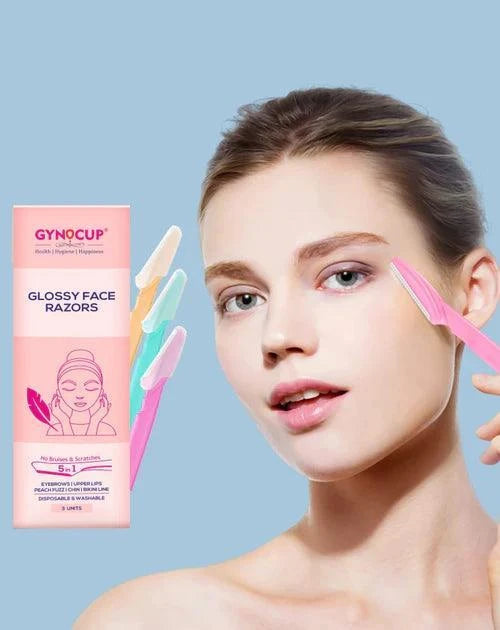GynoCup Women Glossy Face Razor (Set-3)
