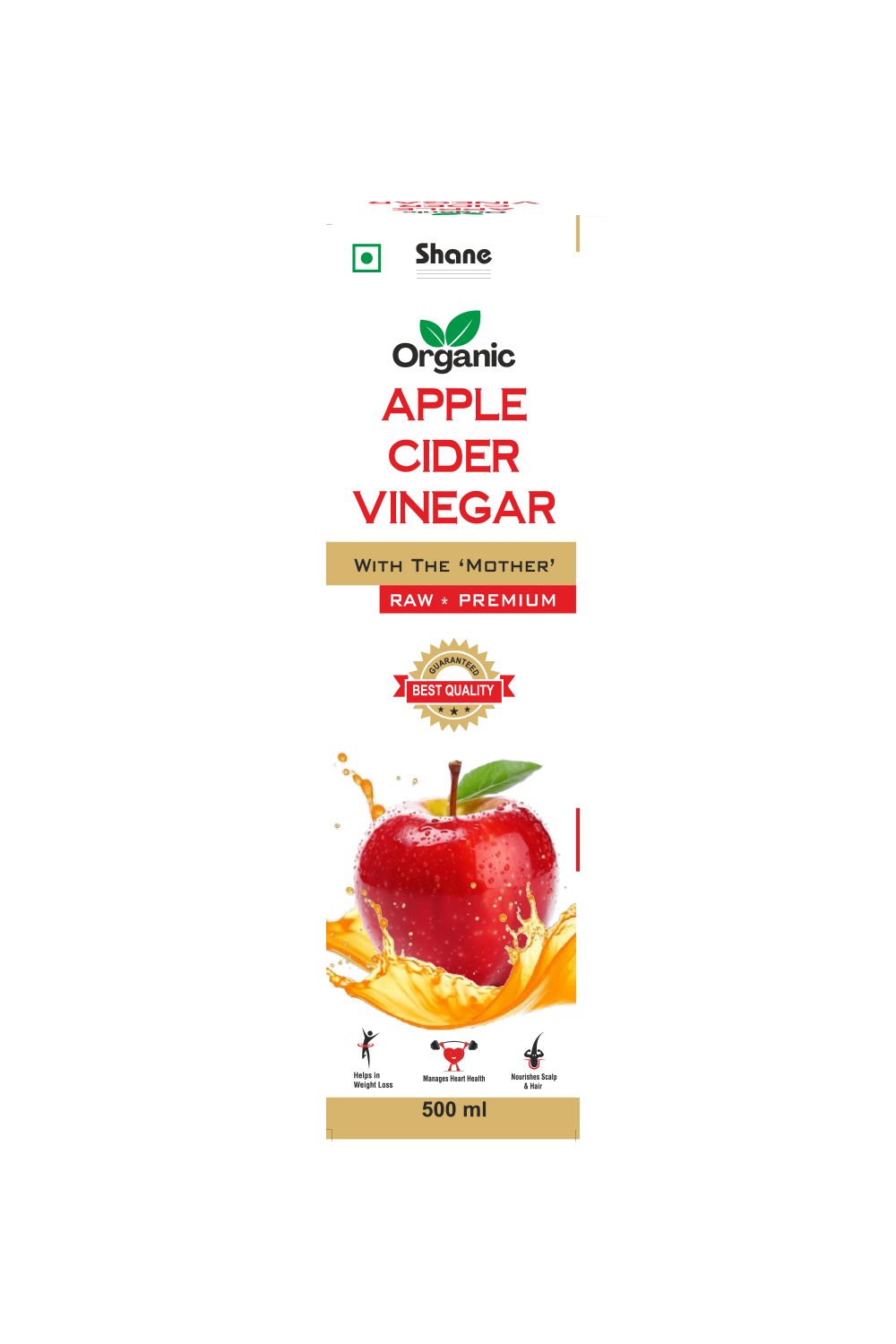 Shane Organic Apple Cider Vinegar - 500ml