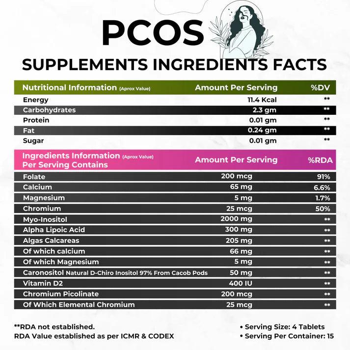 Health Veda Organics PCOS Tablet - Multivitamin Veg 60 Tablets