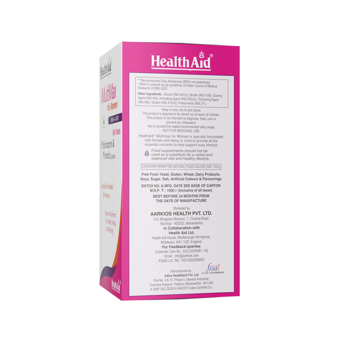 Healthaid Multimax Women Multivitamin & Mineral Complex Tablet - 60 Tablets