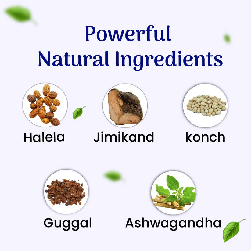 Cipzer Piles Forte Capsules - 30 Capsules | Herbal Relief from Piles, Bleeding, Pain, Swelling & Constipation