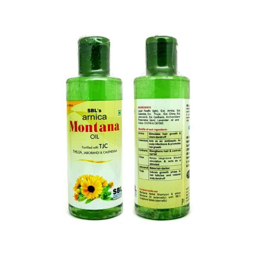 SBL Arnica Montana Hair Oil with Tjc - 200ml - Pack of 2