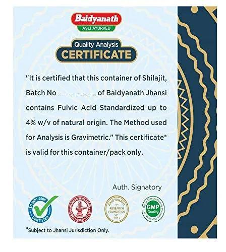 Baidyanath (Jhansi) Shilajit Resin - 15 gm