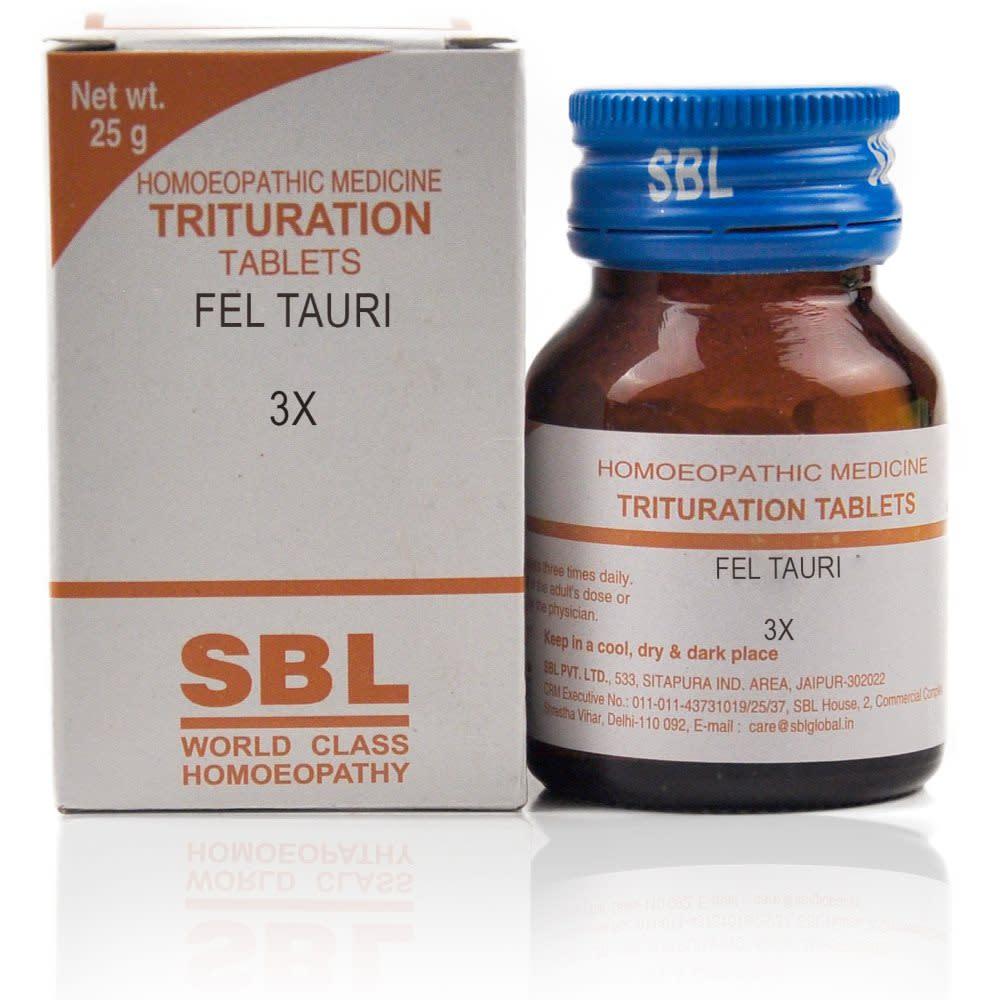 SBL Fel Tauri Trituration Tablet 3X - 25gm - Pack of 2