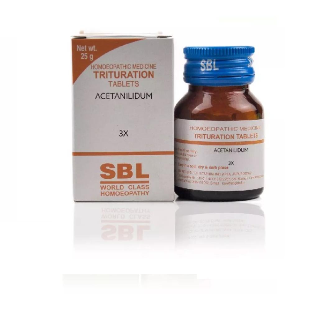 SBL Acetanilidum Trituration Tablet 3X - 25 gm - Pack of 3