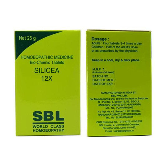SBL Silicea Biochemic Tablet 12X - 25gm - Pack of 3