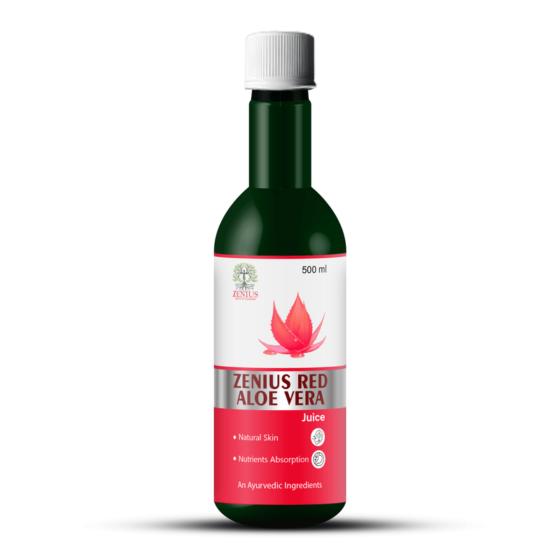Zenius Red Aloe Vera Juice - for Skin Health, Digestion, and Overall Wellness - 500ml Juices
