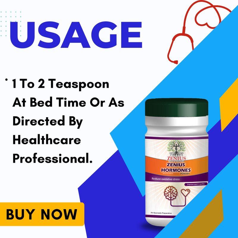 Zenius Hormones Powder - Sperm Count Increase Supplements for Sperm Count Increase and Sexual Health - 100gm Powder