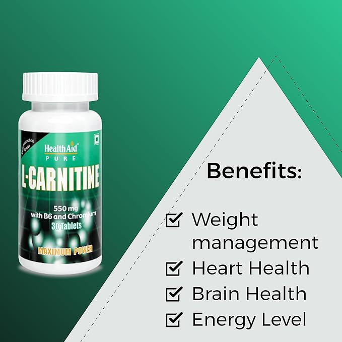 HealthAid L-Carnitine 550 mg Tablet - 30 Tablets