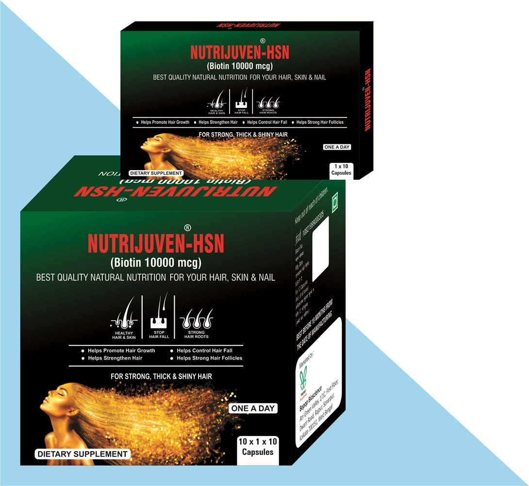 Bepop Bioscience Nutrijuven HSN Biotin 10000 mcg - Box