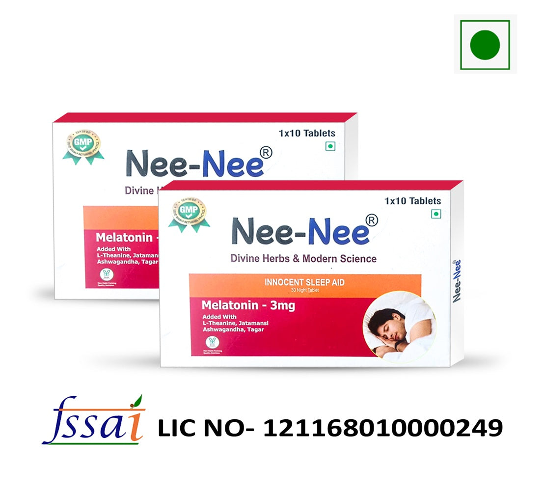 Nee-Nee Melatonin 3mg Innocent Sleep Aid 10 Tablets