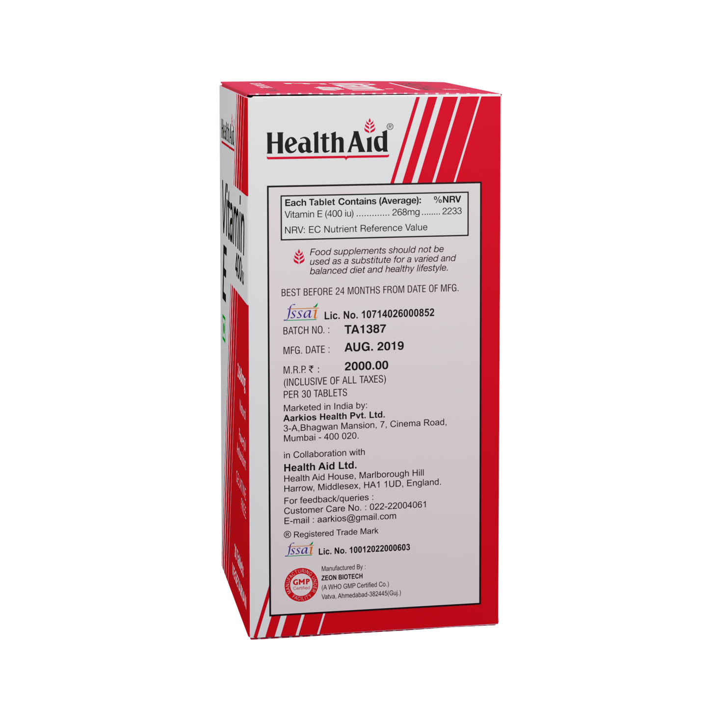 Healthaid Vitamin E 400IU Capsule - 30 Tablets