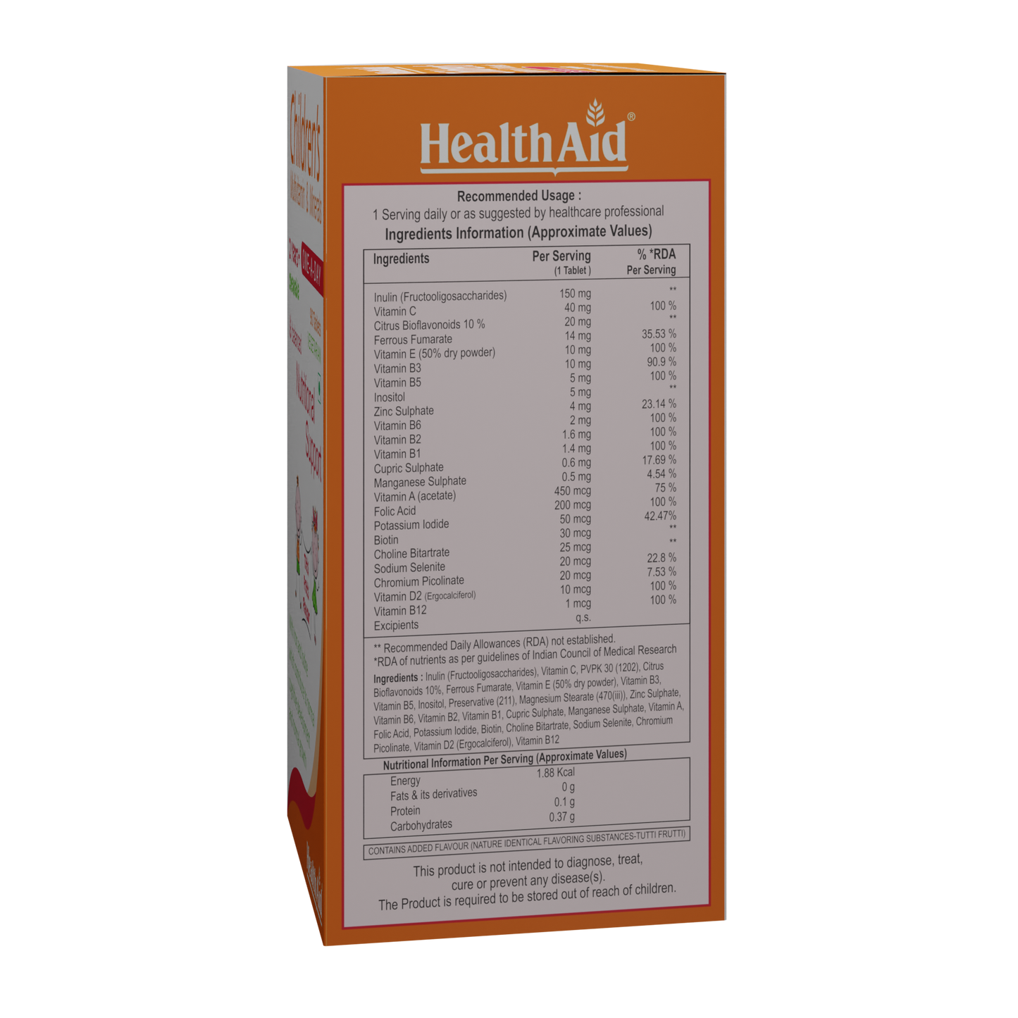 HealthAid Children's Multivitamins & Minerals Chewable Tablet - 90 Chewable Tablet